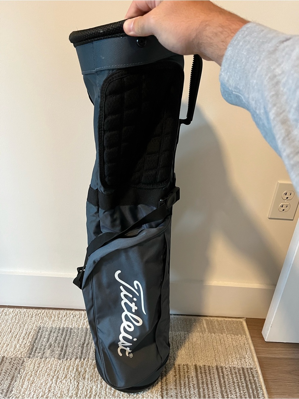 Titleist Gray and Black Golf Carry Bag with White Logo